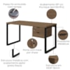 Mesa Escritorio 150 Com Gaveteiro Industrial Frame Munique Kappesberg