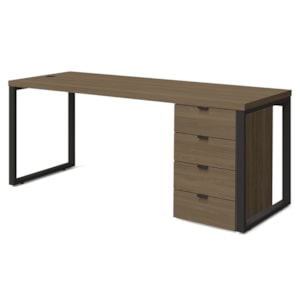 Mesa Escritorio 190 cm e Gaveteiro 4 Gavetas Frame Munique Kappesberg