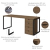 Mesa Escritorio 190 cm e Gaveteiro 4 Gavetas Frame Munique Kappesberg