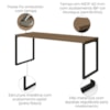 Mesa Escritorio 190 cm Industrial Frame F190 Munique Kappesberg