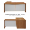 Mesa Escritorio 3 Gavetas 2 Portas Em L 190X180 cm E Armario 2 Portas 160X77 cm Freijo Branco Artany