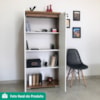 Mesa Escritorio 3 Gavetas 2 Portas Em L 190X180 cm E Armario 2 Portas 160X77 cm Freijo Branco Artany