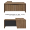 Mesa Escritorio 3 Gavetas 2 Portas Em L 190X180 cm E Armario 2 Portas 160X77 cm Nogal Preto Artany