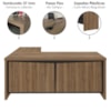 Mesa Escritorio 3 Gavetas 2 Portas Em L 190X180 cm E Armario 2 Portas 160X77 cm Nogal Preto Artany