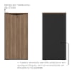 Mesa Escritorio 3 Gavetas 2 Portas Em L 190X180 cm E Armario 2 Portas 160X77 cm Nogal Preto Artany
