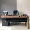 Mesa Escritorio 4 Gavetas 180X80 cm E Armario Arquivo 4 Gavetas 132X47 cm Nogal Preto Artany