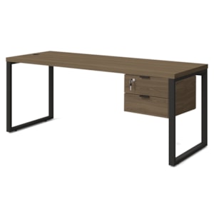 Mesa Escritorio Com Gaveteiro 190 cm Industrial Frame Munique Kappesberg Mesa Escritorio Com Gaveteiro 190 cm Industrial Frame Munique Kappesberg