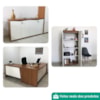 Mesa Escritorio Em L 190X180 cm Com Armario E Balcao Freijo Branco Artany