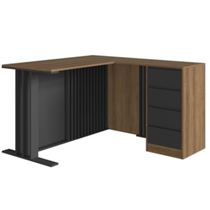 Mesa Escritorio Em L Office 130X120 cm 4G CJ8020 Mel Grafite FAEM Mesa Escritorio Em L Office 130X120 cm 4G CJ8020 Mel Grafite FAEM