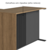 Mesa Escritorio Em L Office 130X120 cm 4G CJ8020 Mel Grafite FAEM