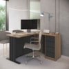 Mesa Escritorio Em L Office 130X120 cm 4G CJ8020 Mel Grafite FAEM