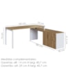 Mesa Escritorio Office 180x160 cm 25856 Nogal Sevilha Branco Artesano
