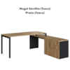 Mesa Escritorio Office 180x160 cm 25856 Nogal Sevilha Preto Artesano
