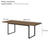 Mesa Escritorio Reuniao Industrial 220 cm Frame F220 Munique Kappesberg