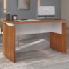 Mesa Escritorio Tampo Tamburato 125 cm Freijo Branco Artany