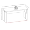 Mesa Escritorio Tampo Tamburato 145 cm Freijo Branco Artany