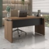 Mesa Escritorio Tampo Tamburato 145 cm Nogal Preto Artany