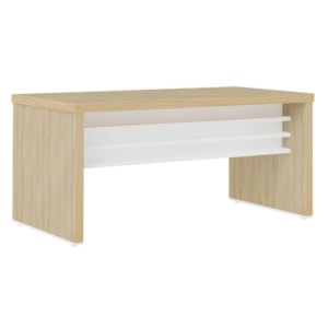Mesa Escritorio Tampo Tamburato 159x80 cm Carvalho Branco Artany
