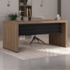 Mesa Escritorio Tampo Tamburato 159x80 cm Nogal Preto Artany