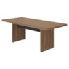 Mesa Escritorio Tampo Tamburato 205x91 cm Nogal Preto Artany
