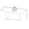Mesa Escritorio Tampo Tamburato 205x91 cm Nogal Preto Artany