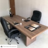 Mesa Escritorio Tampo Tamburato 205x91 cm Nogal Preto Artany