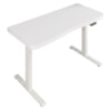 Mesa Escritorio Tampo Tamburato Com Regulagem de Altura 135X60 cm Branco Artany