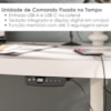 Mesa Escritorio Tampo Tamburato Com Regulagem de Altura 135X60 cm Branco Artany