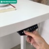 Mesa Escritorio Tampo Tamburato Com Regulagem de Altura 135X60 cm Branco Artany