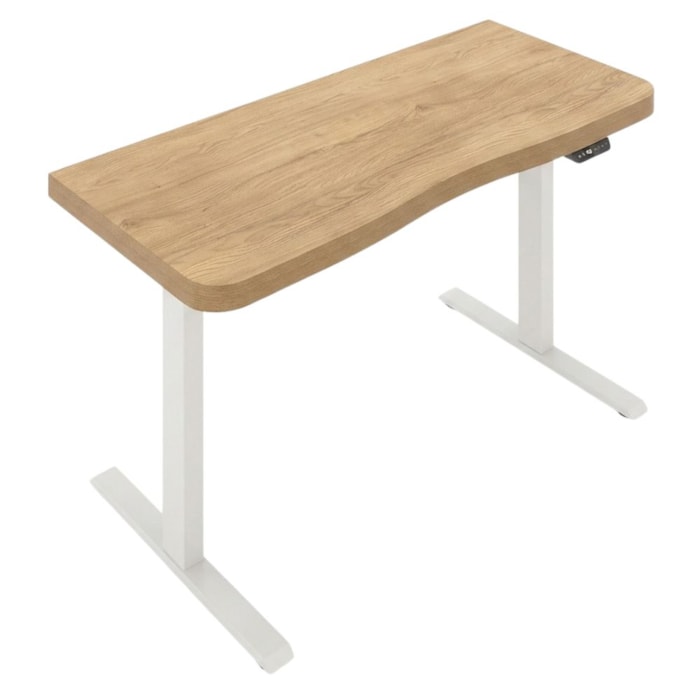 Mesa Escritorio Tampo Tamburato Com Regulagem de Altura 135X60 cm Olmo Artany