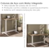 Mesa Escritorio Tampo Tamburato Com Regulagem de Altura 135X60 cm Olmo Artany