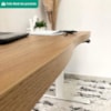 Mesa Escritorio Tampo Tamburato Com Regulagem de Altura 135X60 cm Olmo Artany