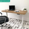 Mesa Escritorio Tampo Tamburato Com Regulagem de Altura 135X60 cm Olmo Artany