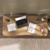 Mesa Escritorio Tampo Tamburato Com Regulagem de Altura 135X60 cm Olmo Artany
