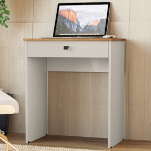 Mesa Escrivaninha 1 Gaveta 68 cm Essencial Cedro Areia RUDK
