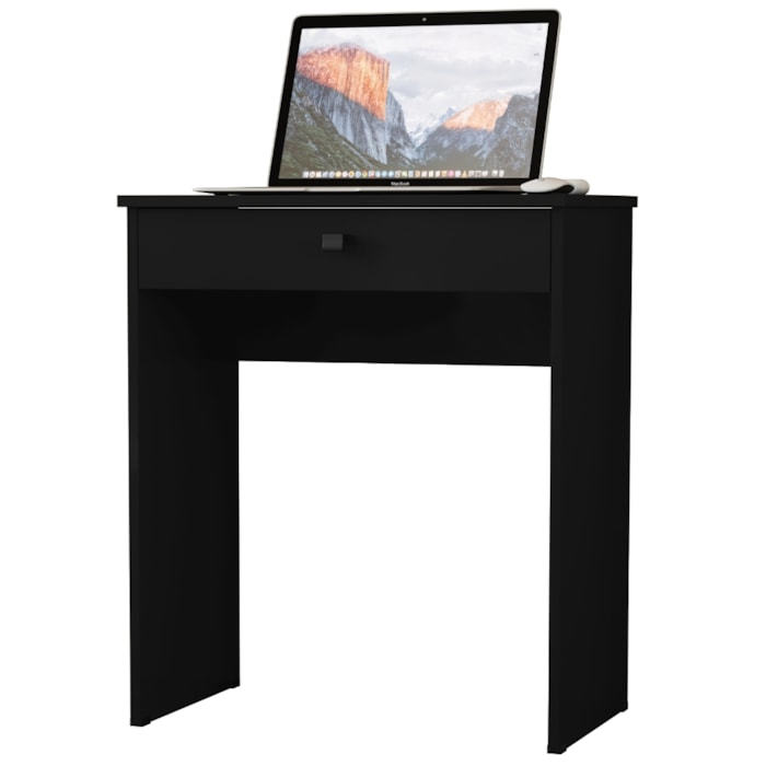 Mesa Escrivaninha 1 Gaveta 68 cm Essencial Preto RUDK