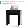 Mesa Escrivaninha 1 Gaveta 68 cm Essencial Preto RUDK