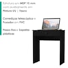 Mesa Escrivaninha 1 Gaveta 68 cm Essencial Preto RUDK