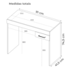 Mesa Escrivaninha 1 Gaveta 91 cm Branco ARLY