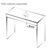 Mesa Escrivaninha 1 Gaveta 91 cm Branco ARLY