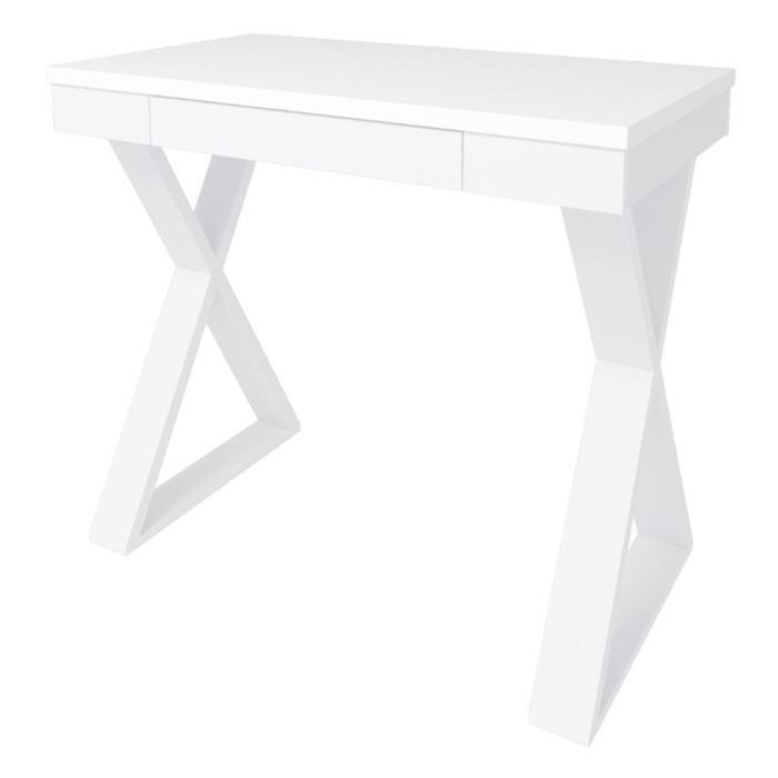 Mesa Escrivaninha 1 Gaveta 91 cm Branco Artany
