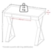 Mesa Escrivaninha 1 Gaveta 91 cm Branco Artany