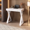 Mesa Escrivaninha 1 Gaveta 91 cm Branco Artany