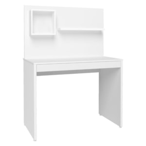 Mesa Escrivaninha 1 Gaveta Com Painel 100 cm Branco Artany