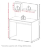 Mesa Escrivaninha 1 Gaveta Com Painel 100 cm Branco Artany