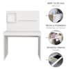 Mesa Escrivaninha 1 Gaveta Com Painel 100 cm Branco Artany