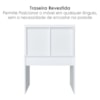 Mesa Escrivaninha 1 Gaveta Com Painel 100 cm Branco Artany