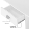 Mesa Escrivaninha 1 Gaveta E Estante 10 Nichos Branco ARLY