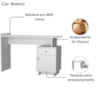 Mesa Escrivaninha 1 Porta 1 Gaveta B33 122 cm Branco NOVAM