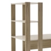Mesa Escrivaninha 134X120 cm 3 Prateleiras Off White Carvalho ARLY